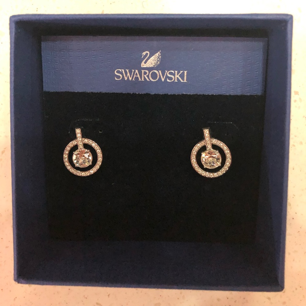 Swarovski silver and crystals earrings